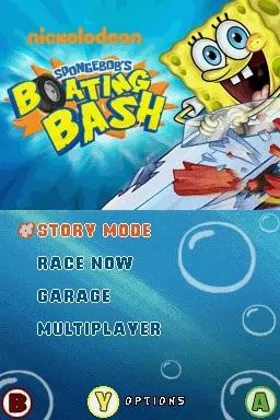 SpongeBob's Boating Bash (USA) (NDSi Enhanced) screen shot title